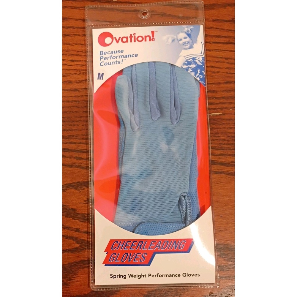 NEW - Ovation Cheer Gloves Baby Blue Cheerleading size Medium